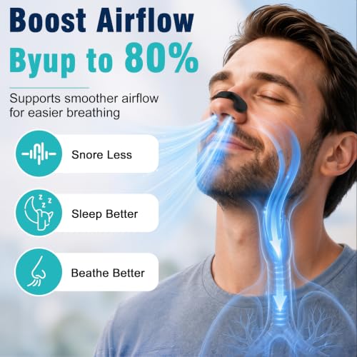 Reusable Nasal Strips for Breathing & Snoring, 30-Piece