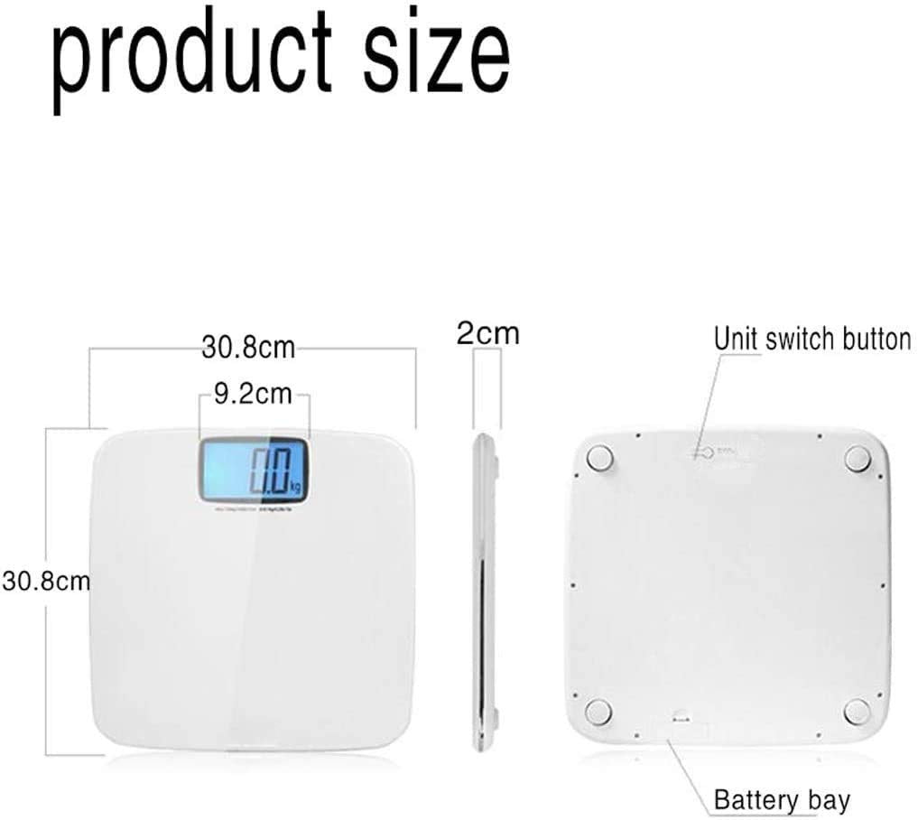 Digital Bathroom Scale with Backlit LCD