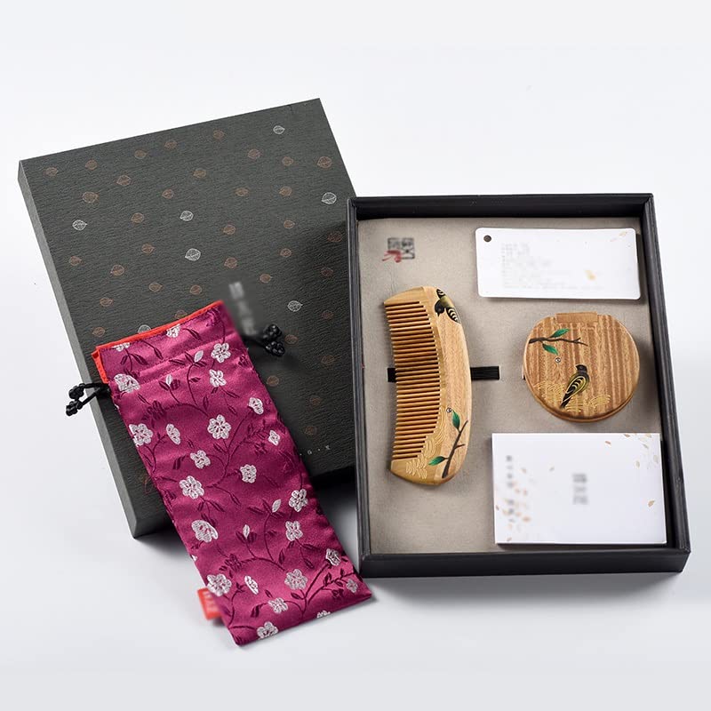 Portable Hair Comb & Mirror Gift Set