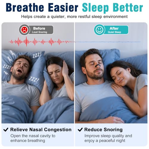 Reusable Nasal Strips for Breathing & Snoring, 30-Piece