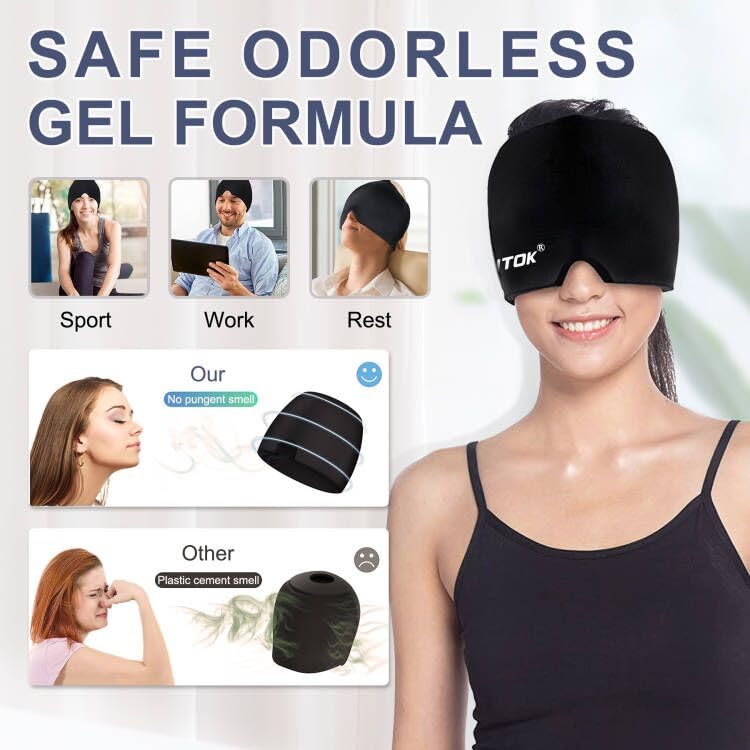 Hot & Cold Gel Migraine Relief Cap