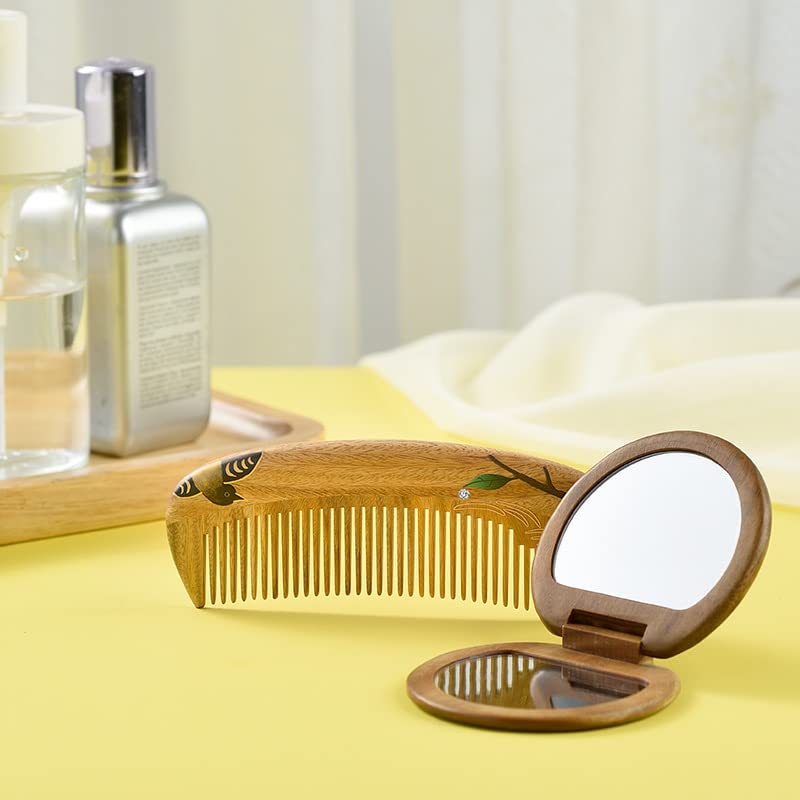 Portable Hair Comb & Mirror Gift Set