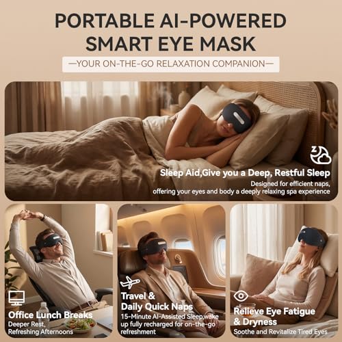 Smart Sleep Mask with Sleep Monitoring & White Noise