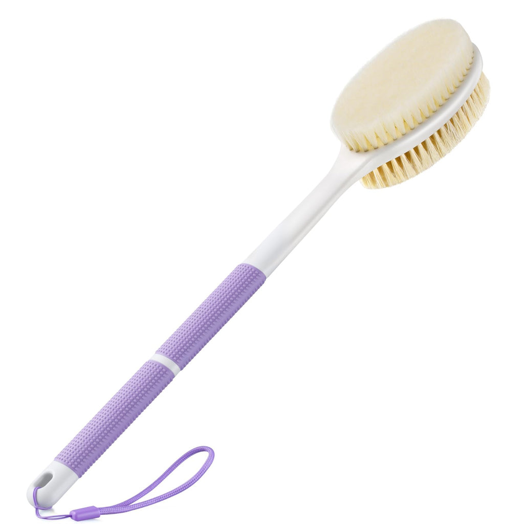 Long Handle Body Scrubber with Dual Bristles