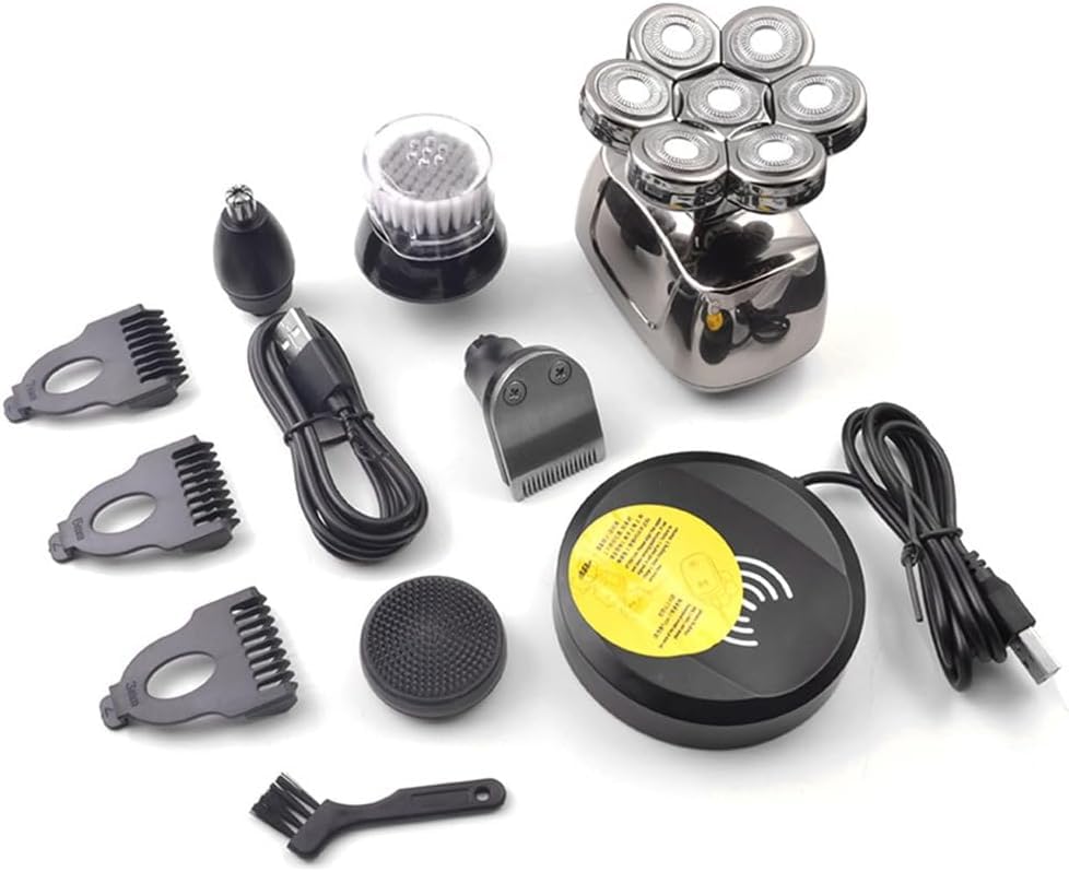 7-Blade Waterproof Head Shaver & Grooming Kit