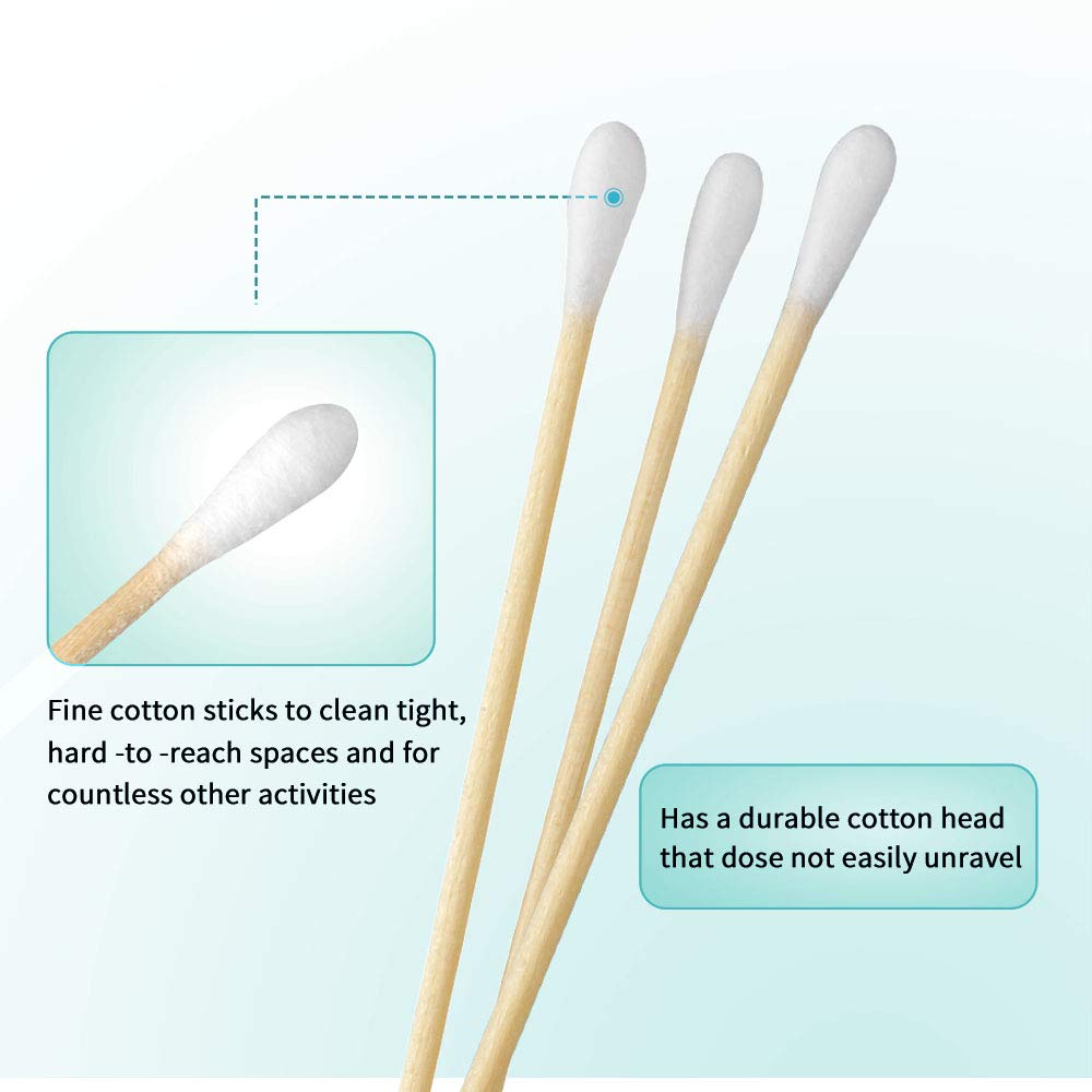 200-Piece Wooden Cotton Swab Set