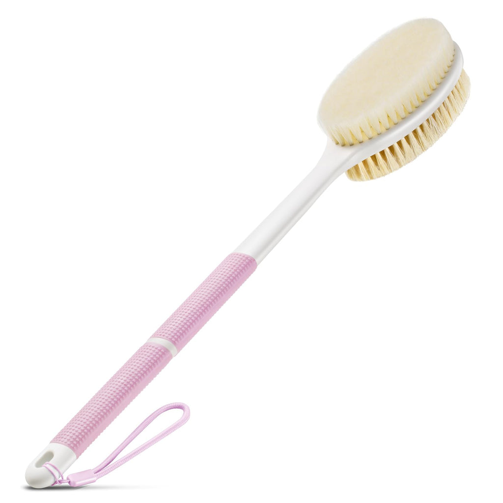 Long Handle Body Scrubber with Dual Bristles