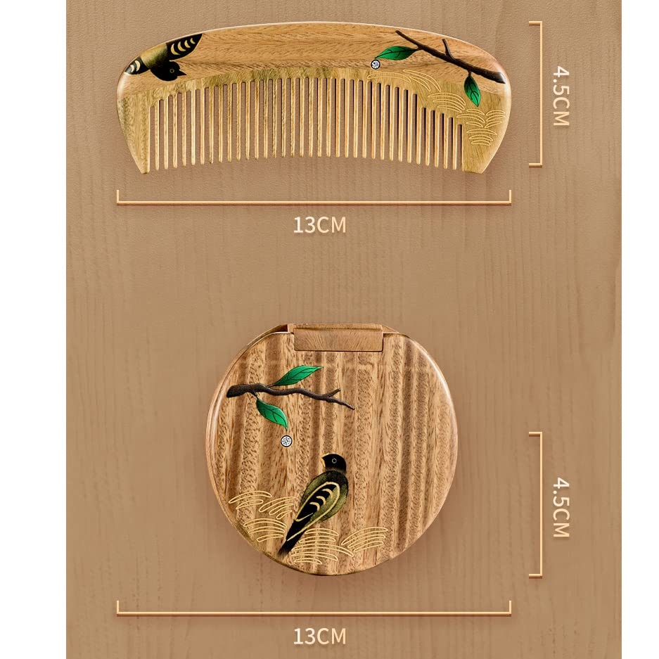 Portable Hair Comb & Mirror Gift Set
