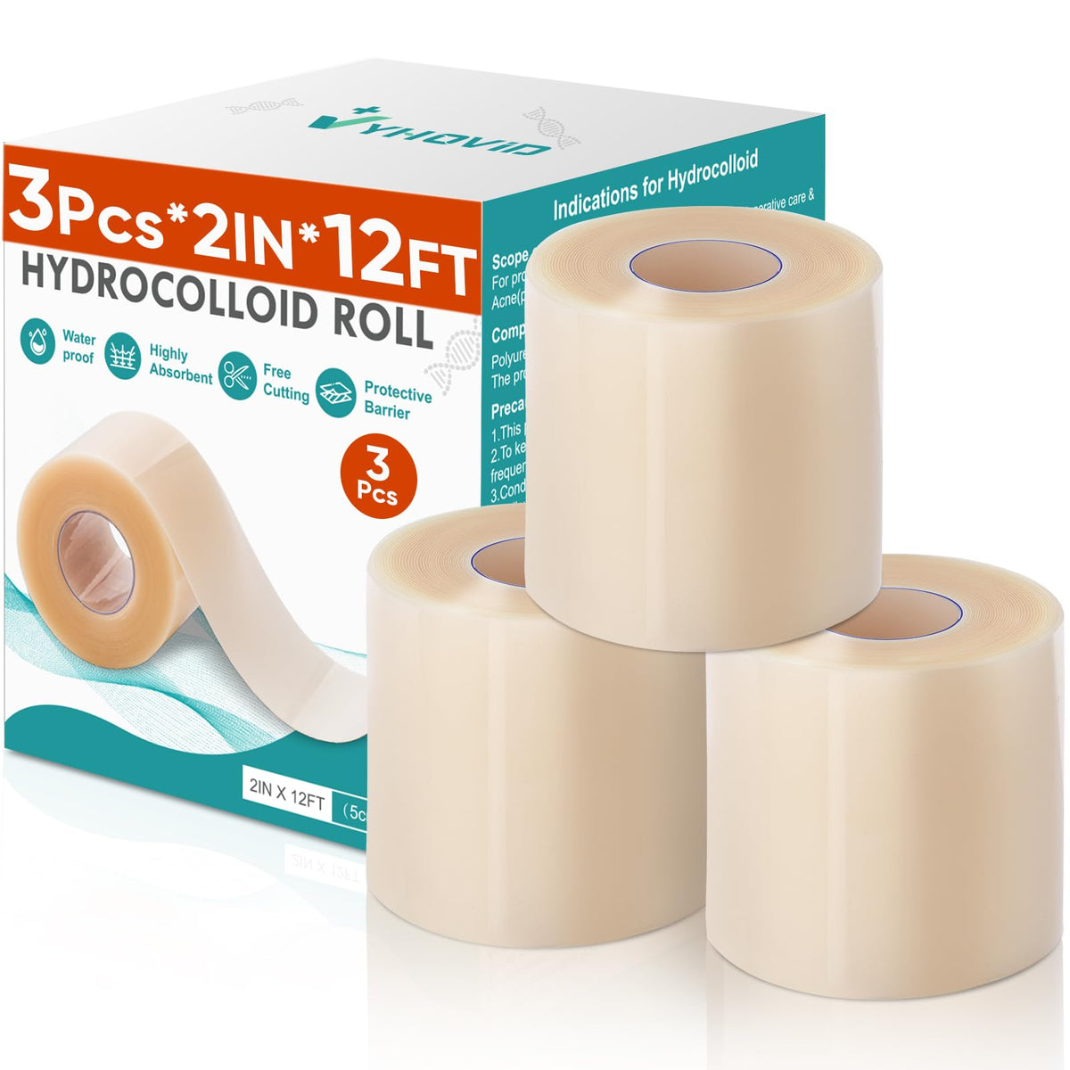 Hydrocolloid Roll for Wound Dressings
