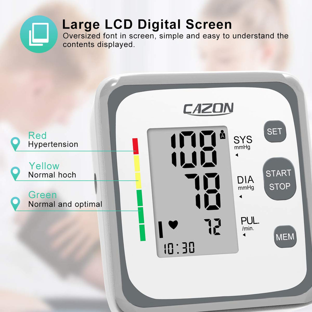 Upper Arm Blood Pressure Monitor with Pulse Tracking