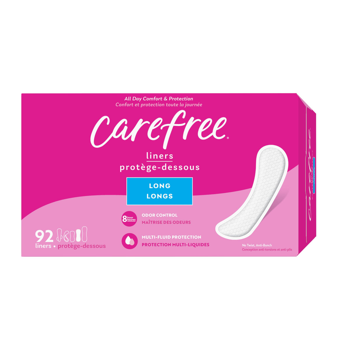 Panty Liners, Long Liners, Unwrapped, Unscented