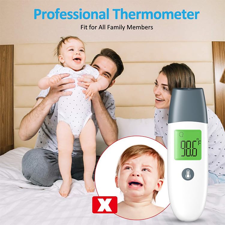 Rechargeable Forehead Thermometer with Fever Alert