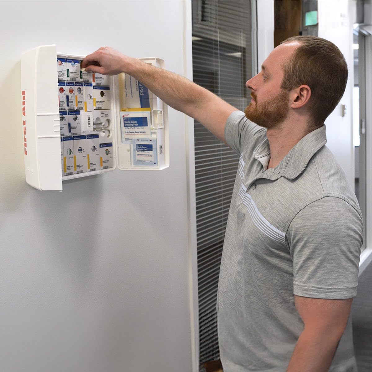 245-Piece First Aid Kit Cabinet