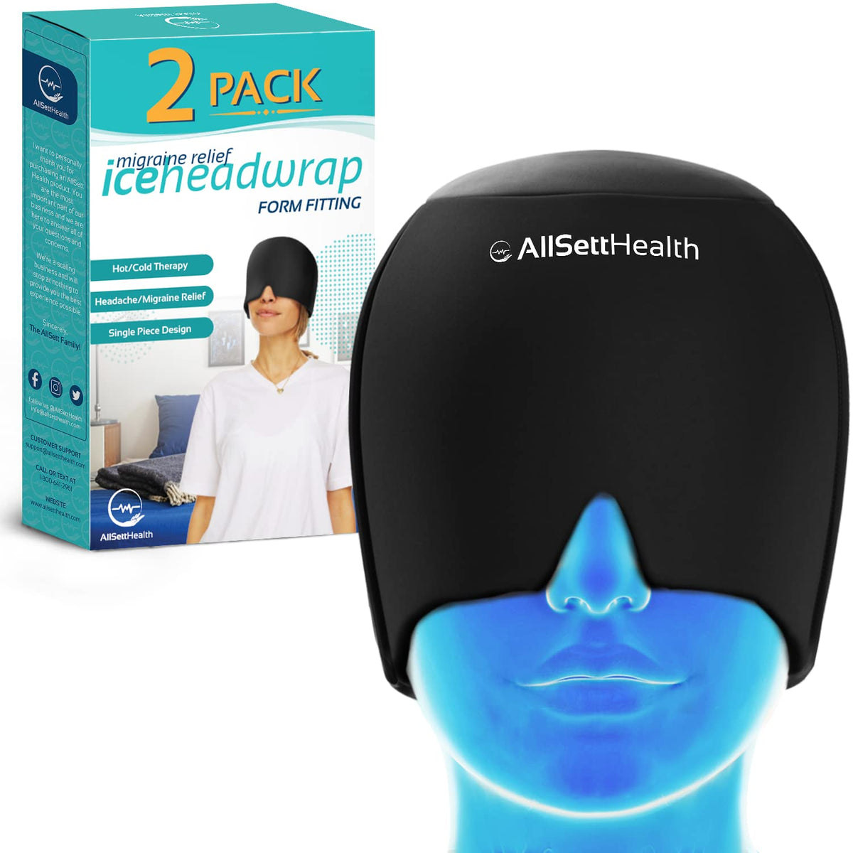Hot & Cold Migraine Relief Head Wrap