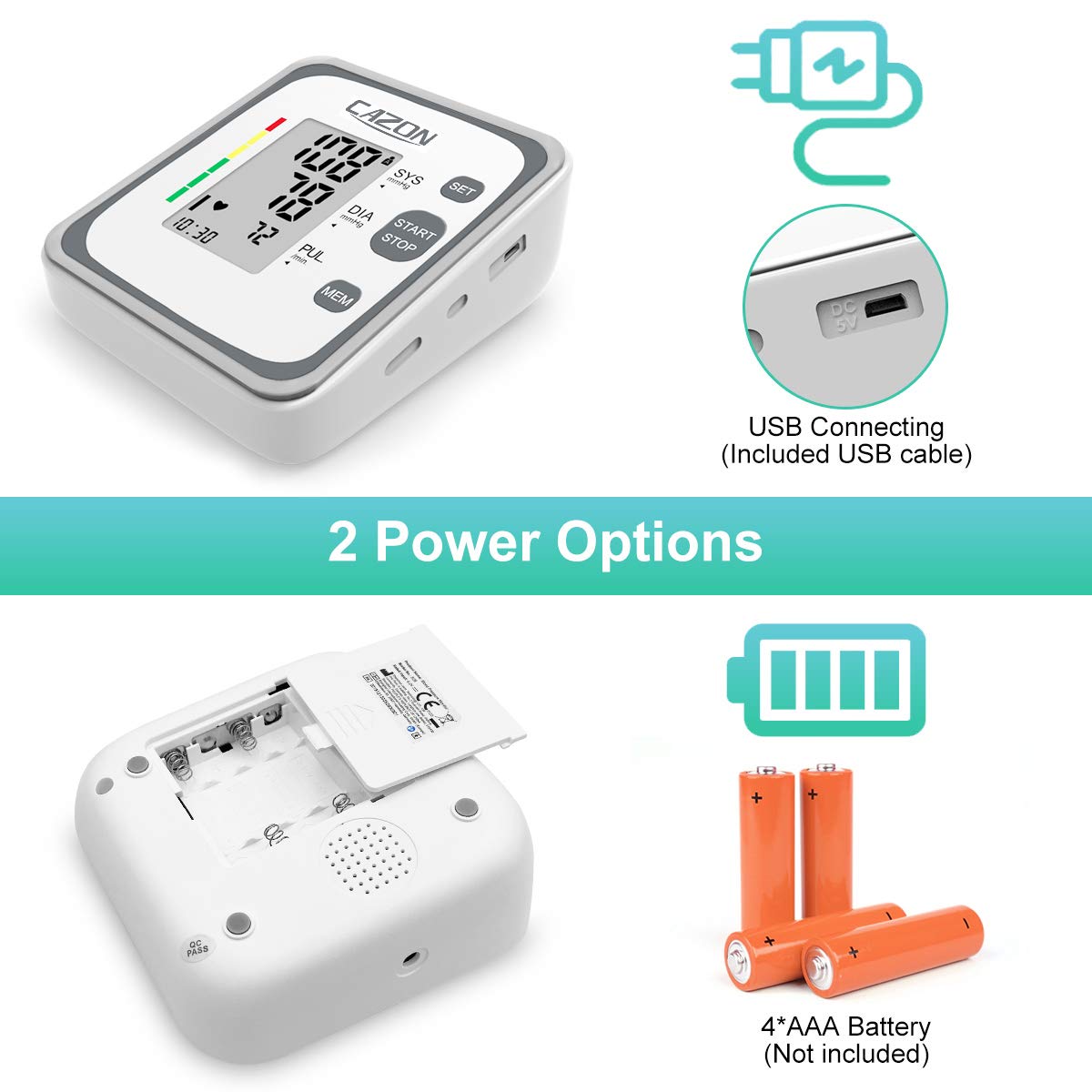 Upper Arm Blood Pressure Monitor with Pulse Tracking