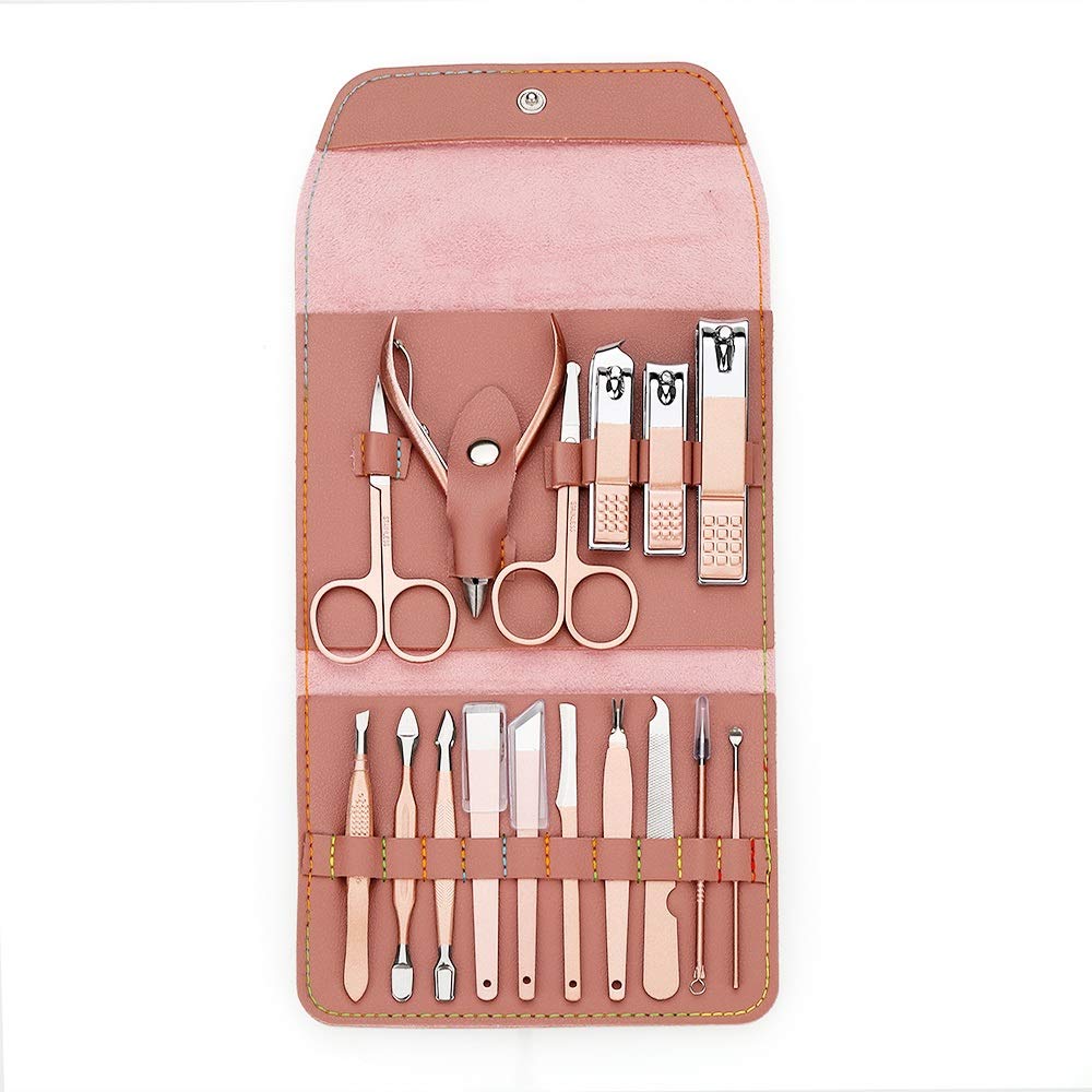 16-Piece Rose Gold Manicure & Nail Care Set
