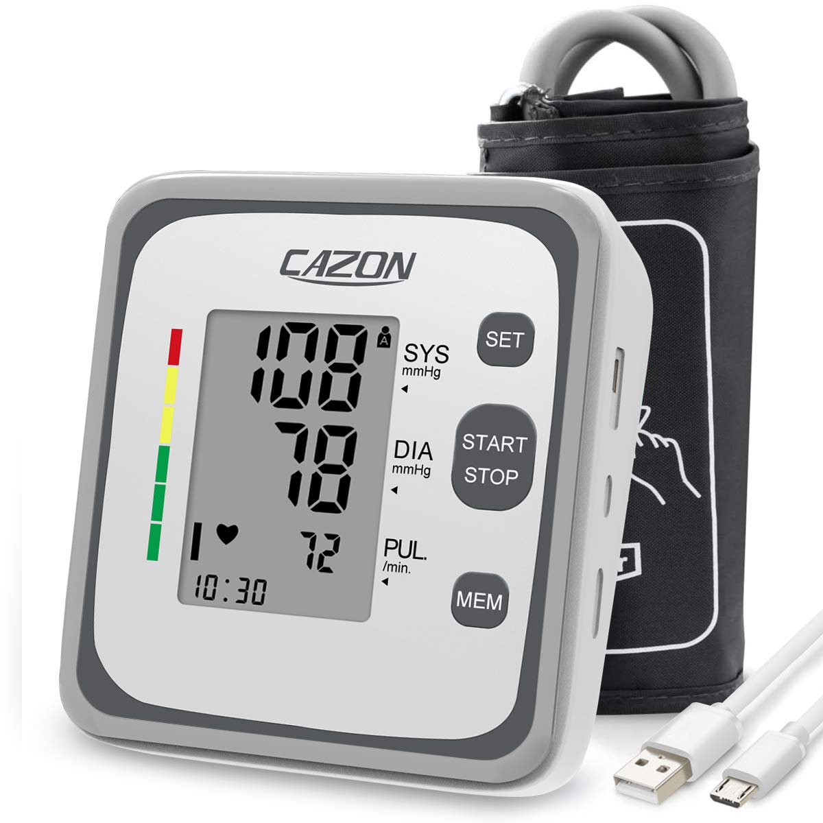 Upper Arm Blood Pressure Monitor with Pulse Tracking