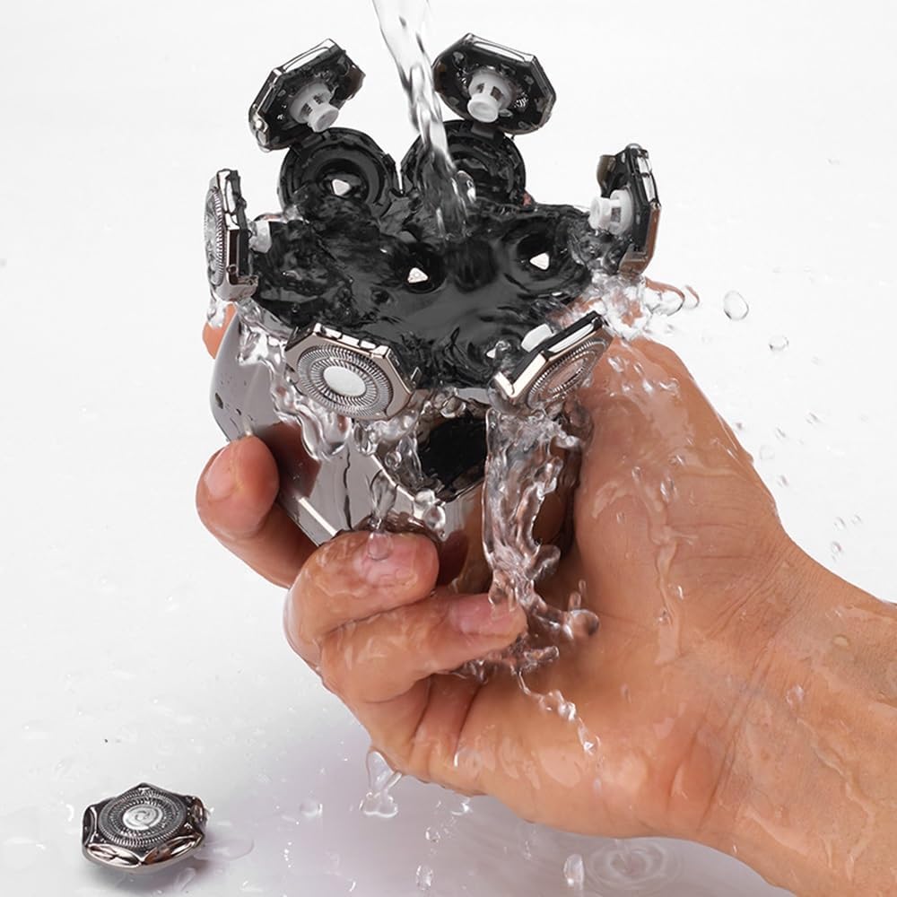 7-Blade Waterproof Head Shaver & Grooming Kit