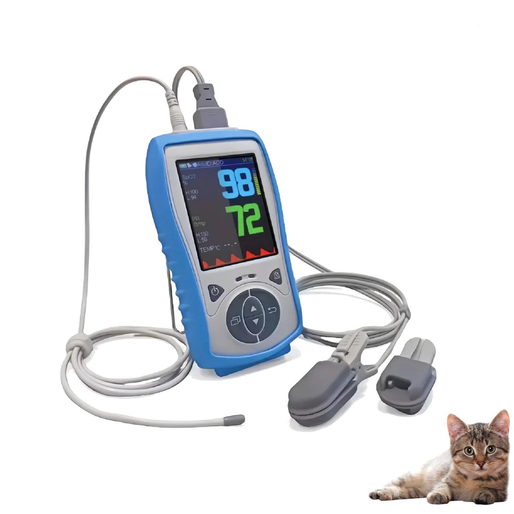 Veterinary Handheld Pulse Oximeter with Temperature Monitoring