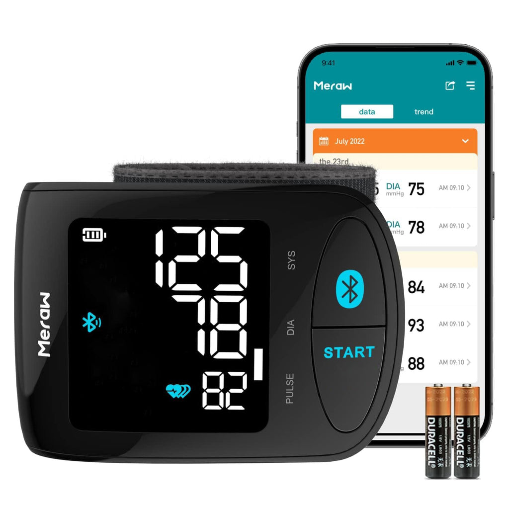 Bluetooth Wrist Blood Pressure Monitor with Heartbeat Tracking