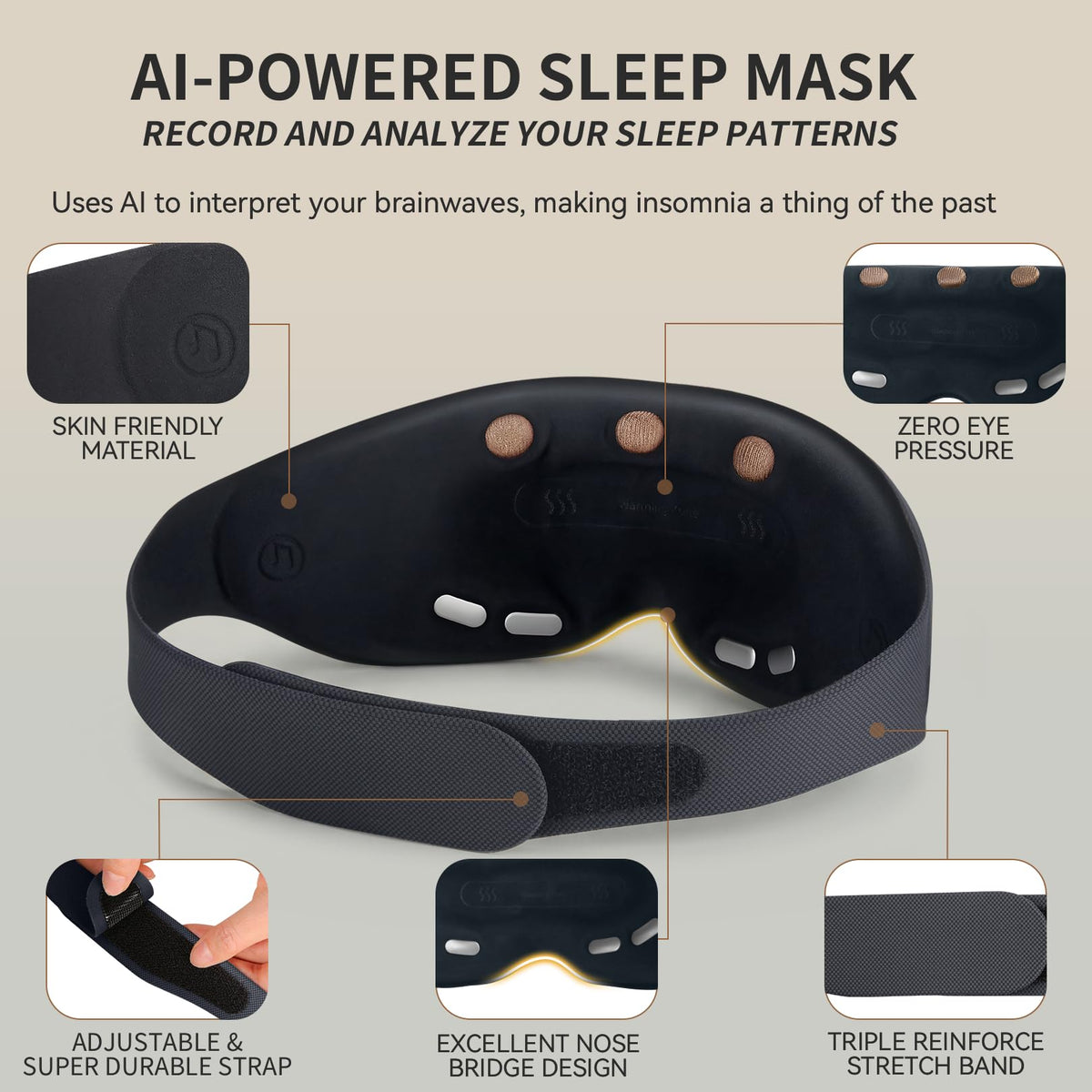 Smart Sleep Eye Mask with Heat & Massage