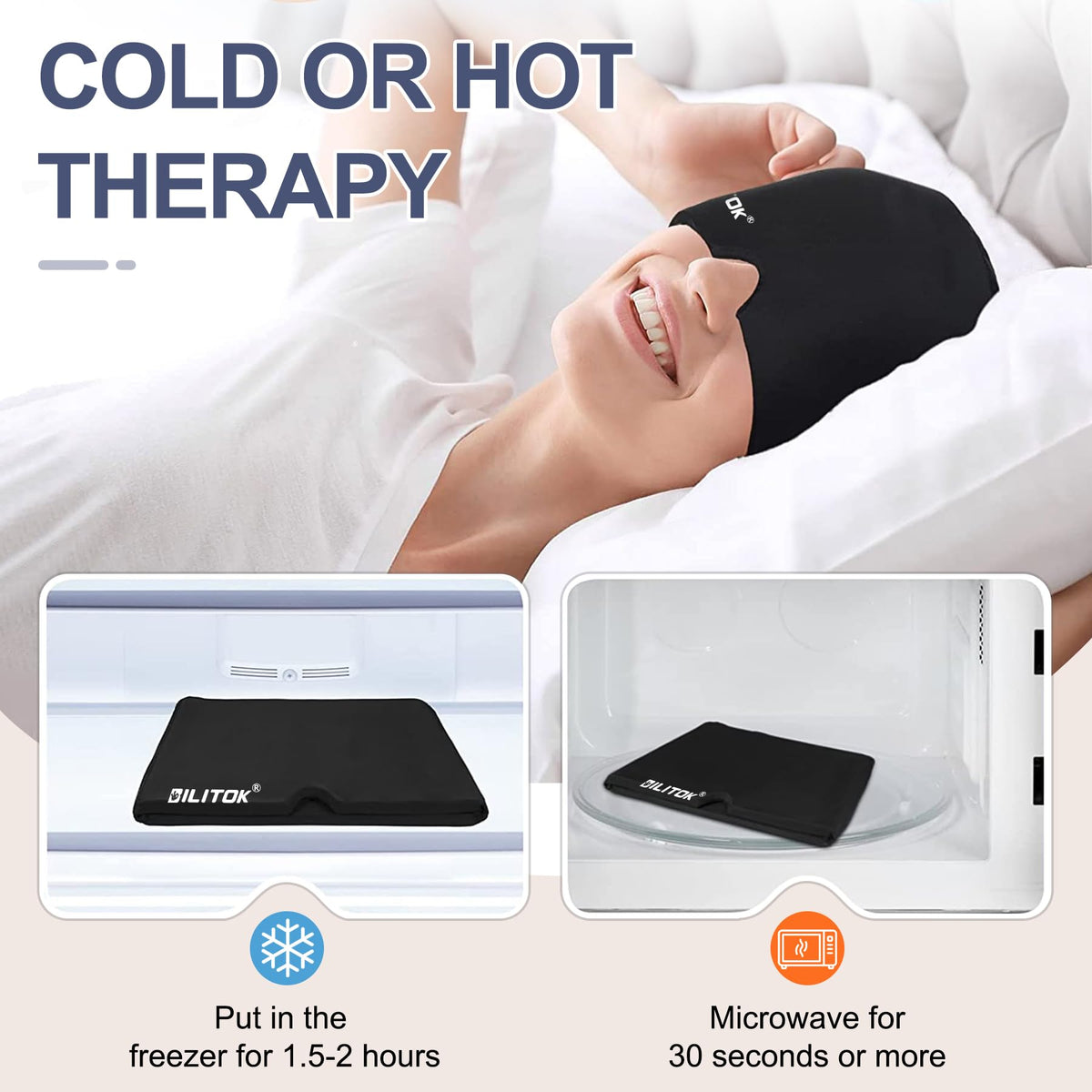 Hot & Cold Gel Migraine Relief Cap