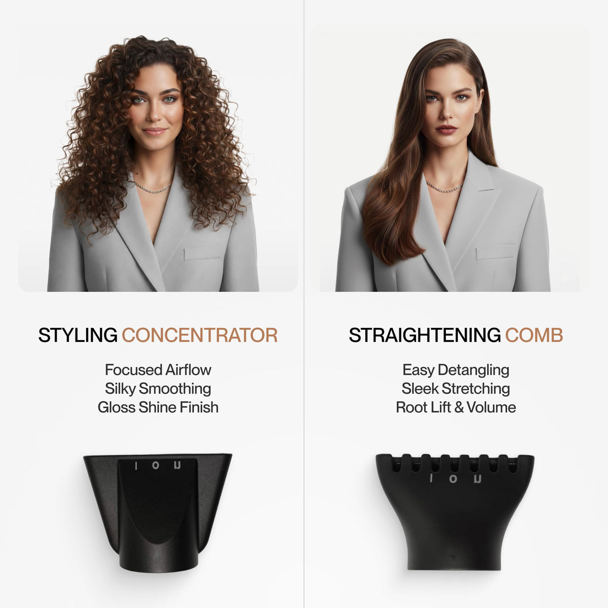 Professional Hair Styling Bundle with Dryer, Brushes & Serum