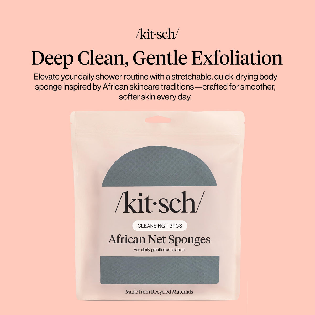 African Net Body Scrubber for Gentle Exfoliation