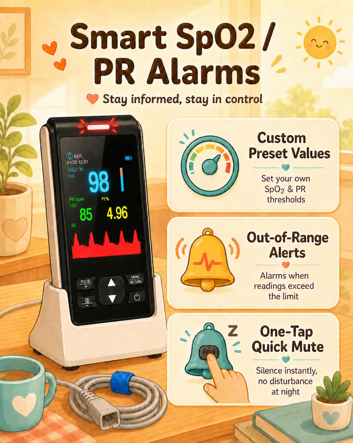 Handheld Fingertip Pulse Oximeter
