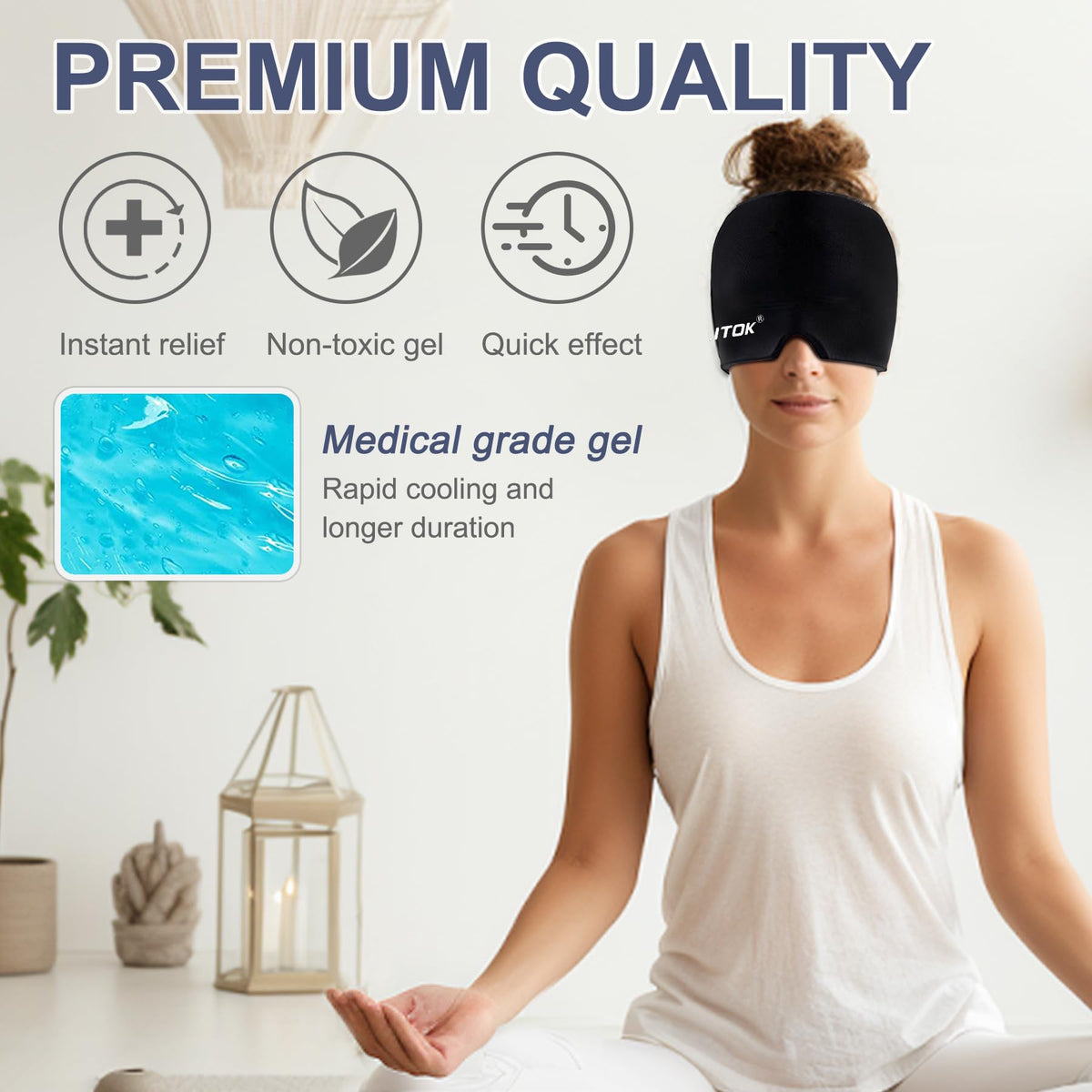 Hot & Cold Gel Migraine Relief Cap