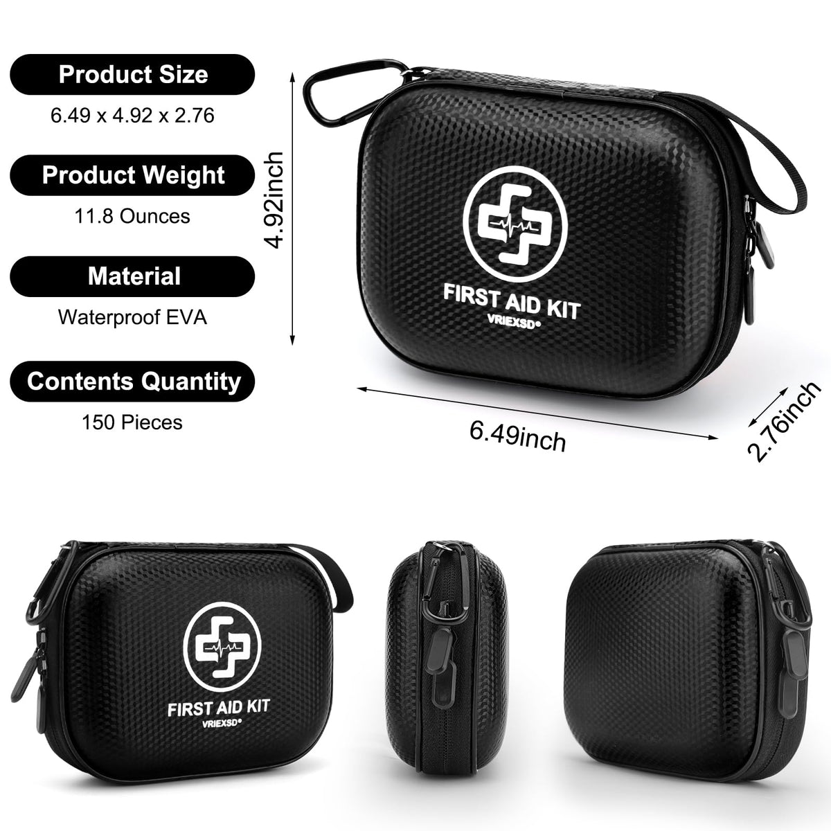 150-Piece Waterproof Mini First Aid Kit
