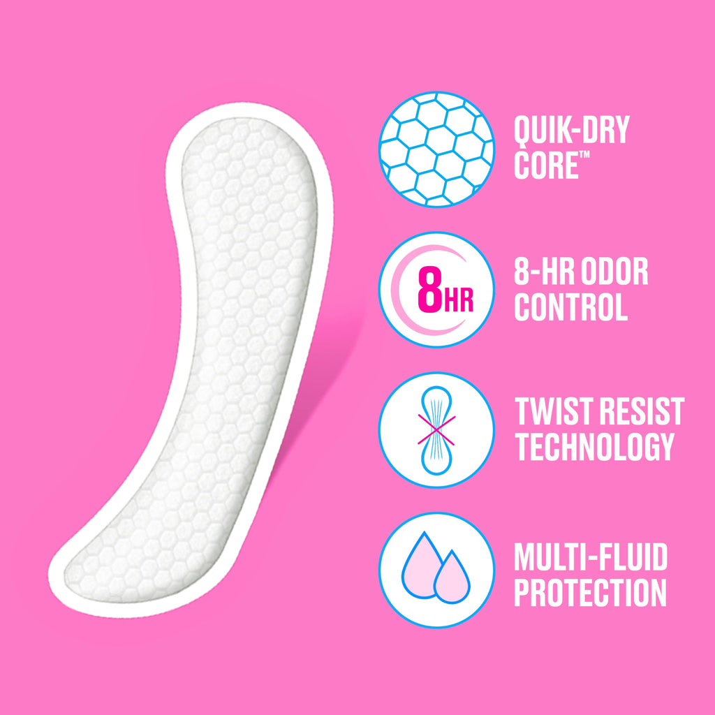 Panty Liners, Long Liners, Unwrapped, Unscented
