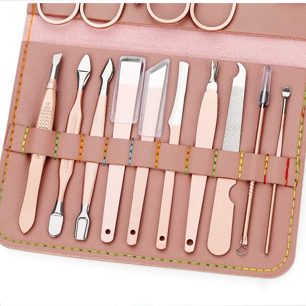 16-Piece Rose Gold Manicure & Nail Care Set