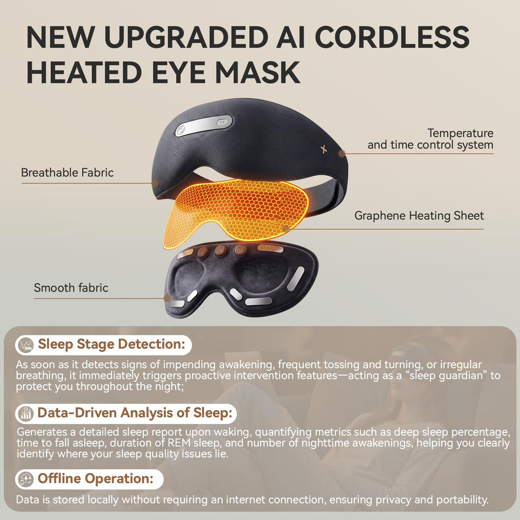 Smart Sleep Eye Mask with Heat & Massage