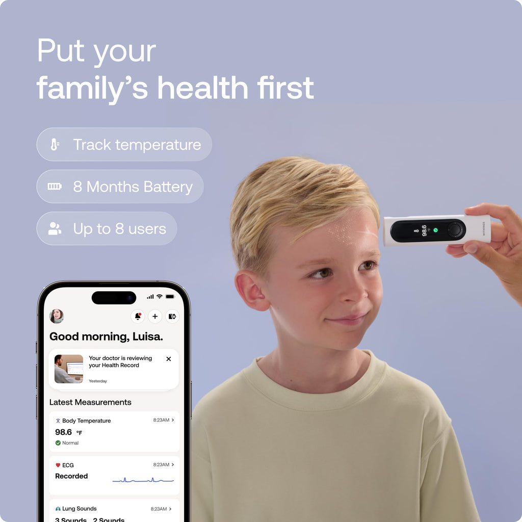 MultiScan Smart Thermometer, ECG & Digital Stethoscope