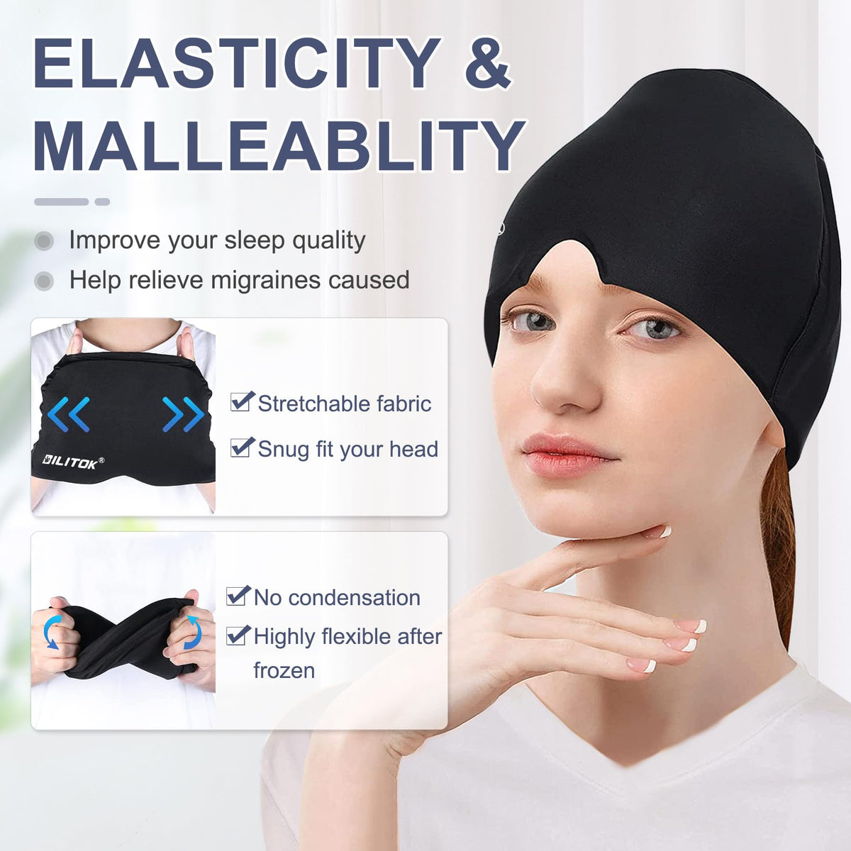Hot & Cold Gel Migraine Relief Cap