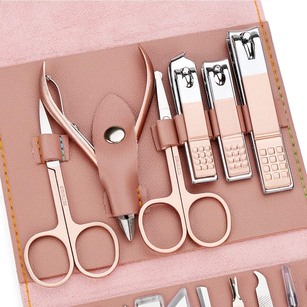 16-Piece Rose Gold Manicure & Nail Care Set