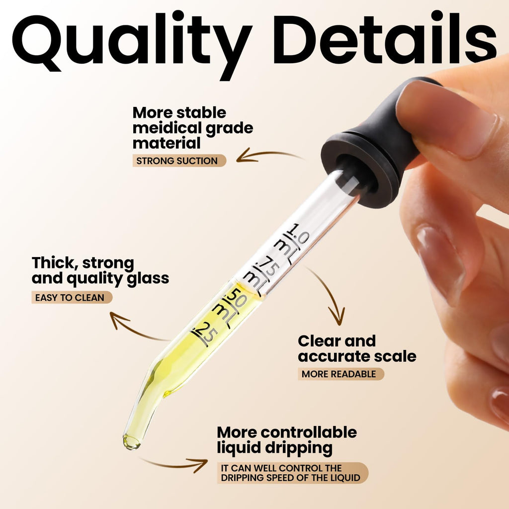10-Piece Glass Dropper & Pipette Set
