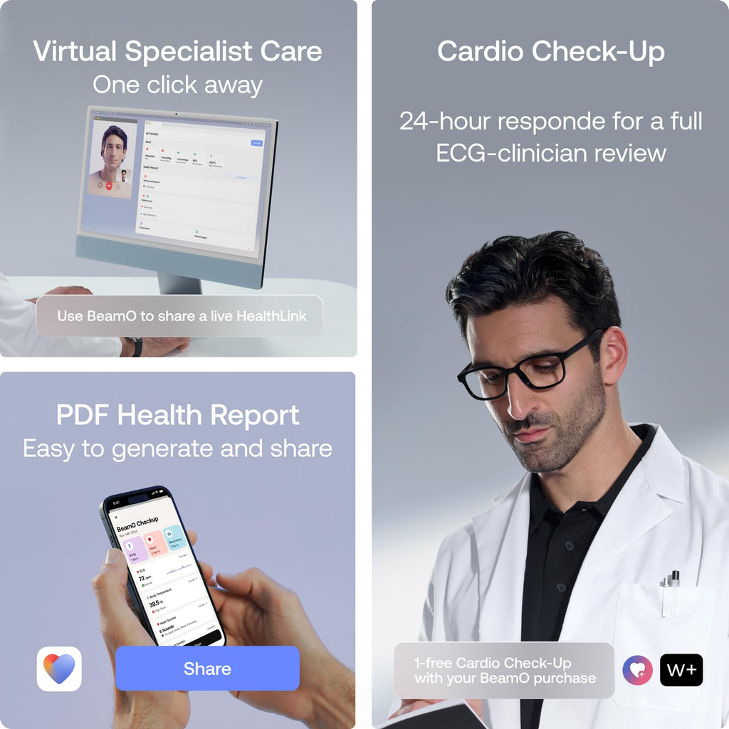 MultiScan Smart Thermometer, ECG & Digital Stethoscope