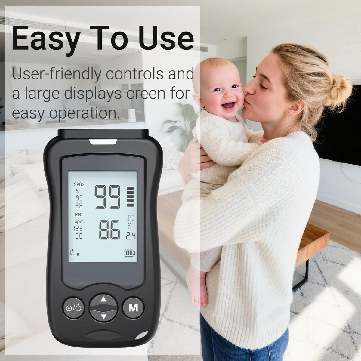 Pulse Oximeter Large 2.4‑inch HD LCD Display