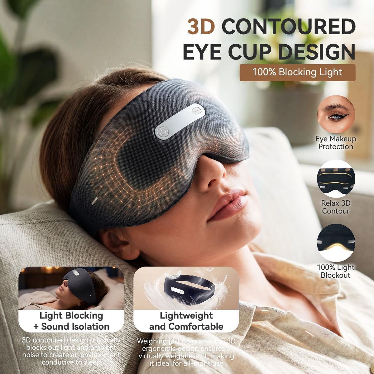 Smart Sleep Eye Mask with Heat & Massage