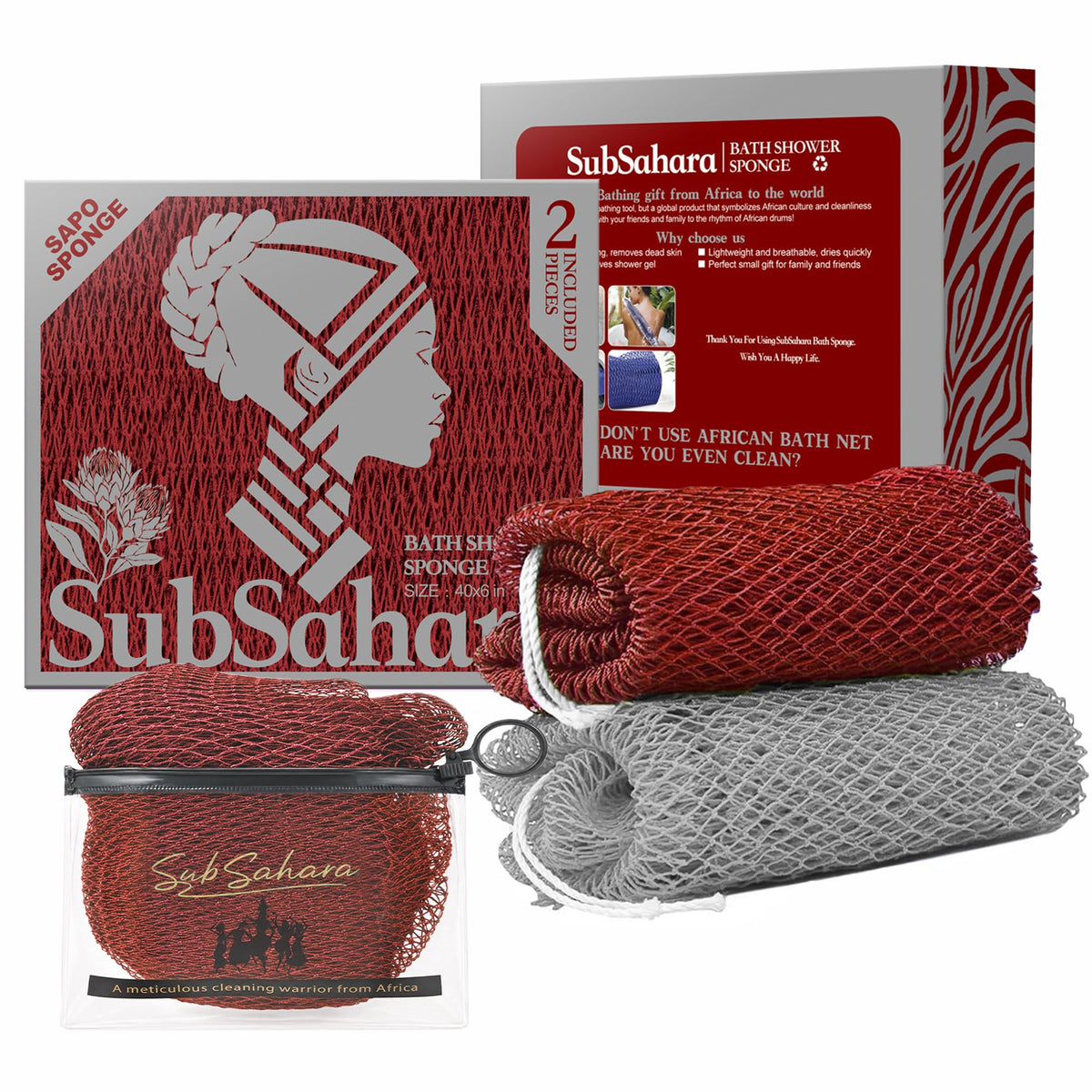 African Net Bath Scrubber