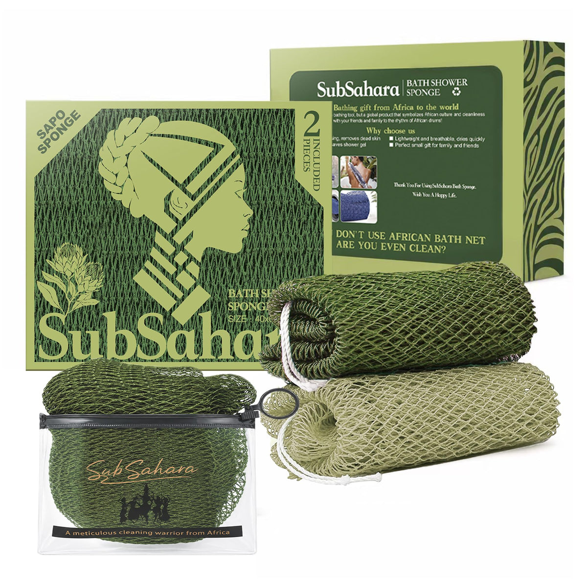 African Net Bath Scrubber
