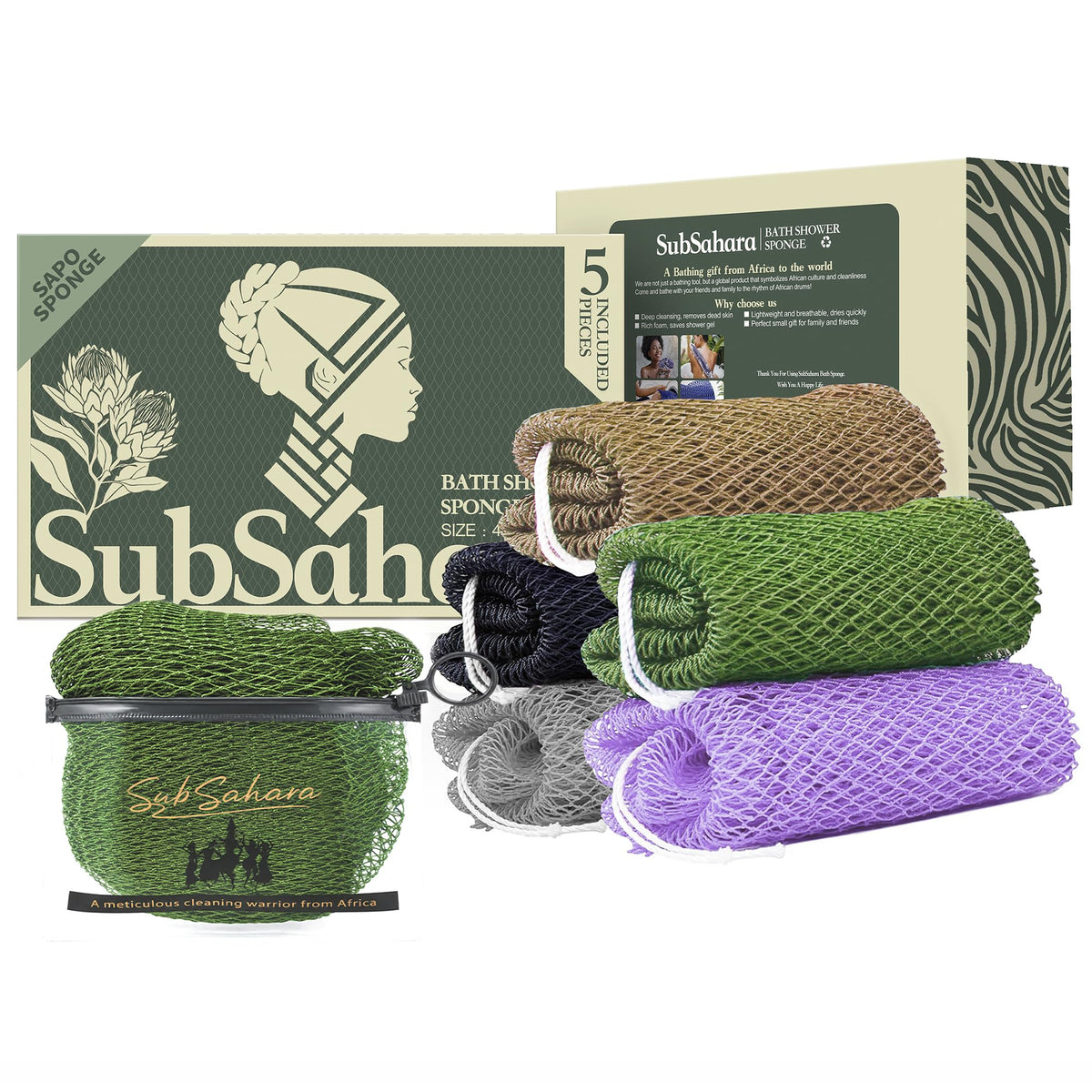 African Net Bath Scrubber