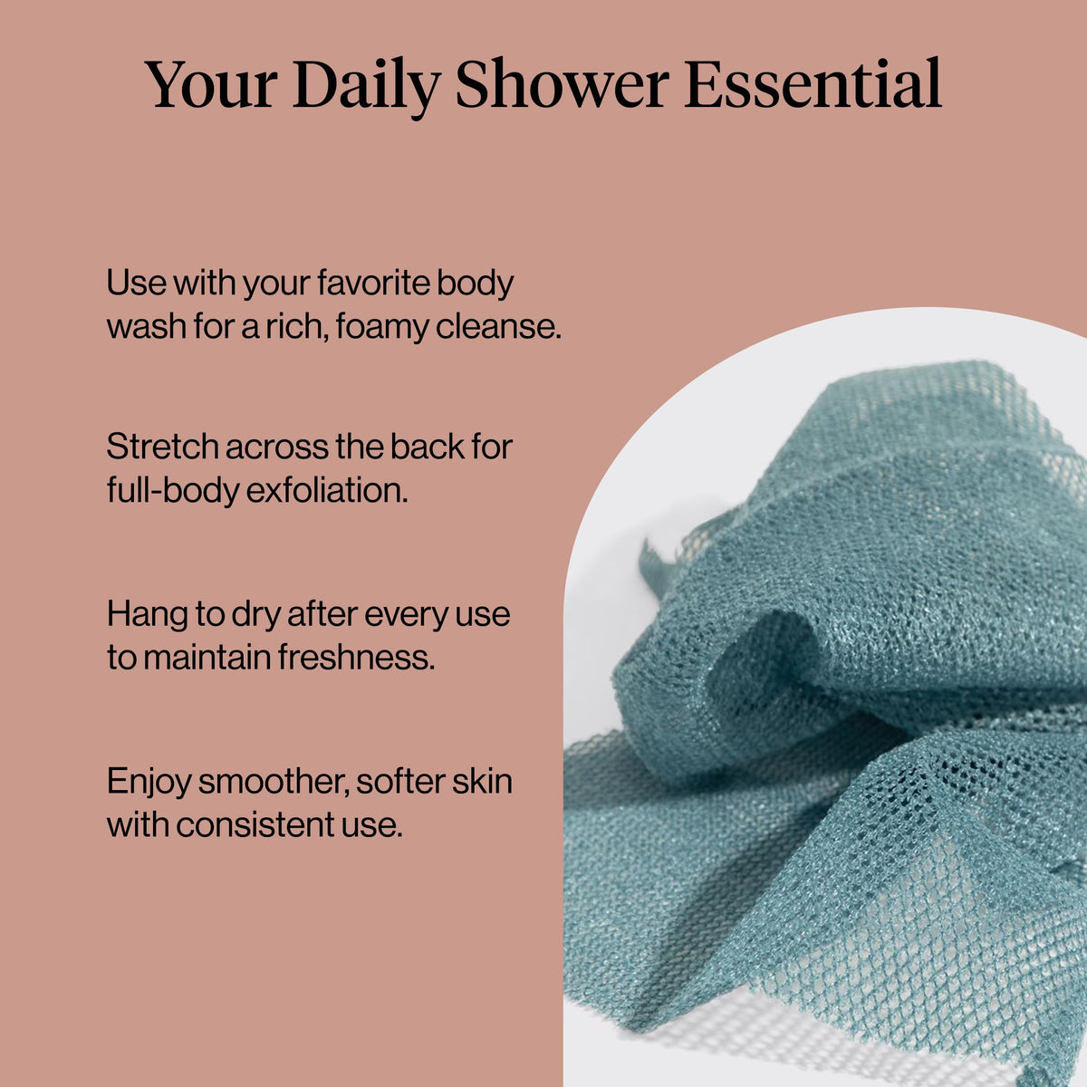African Net Body Scrubber for Gentle Exfoliation