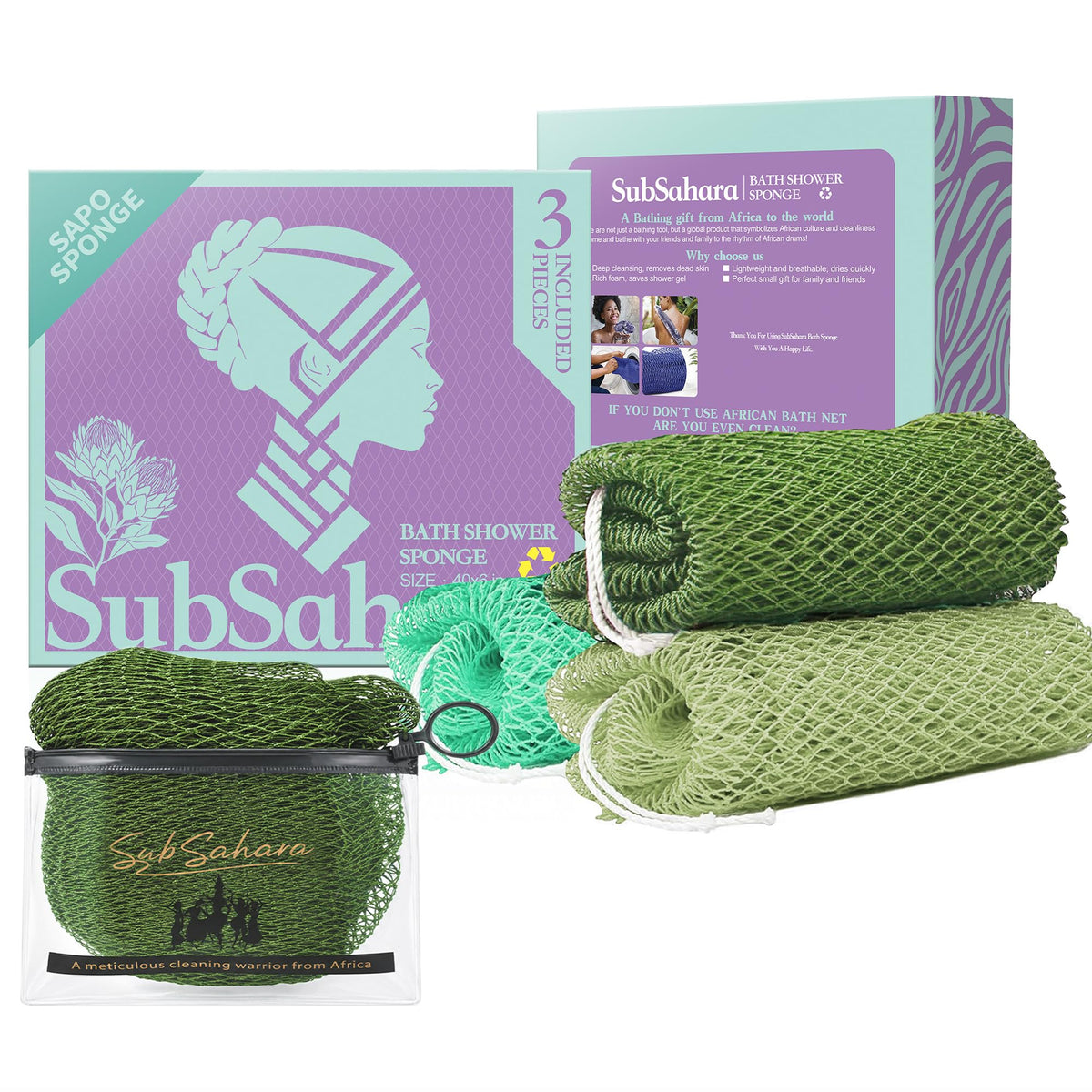 African Net Bath Scrubber