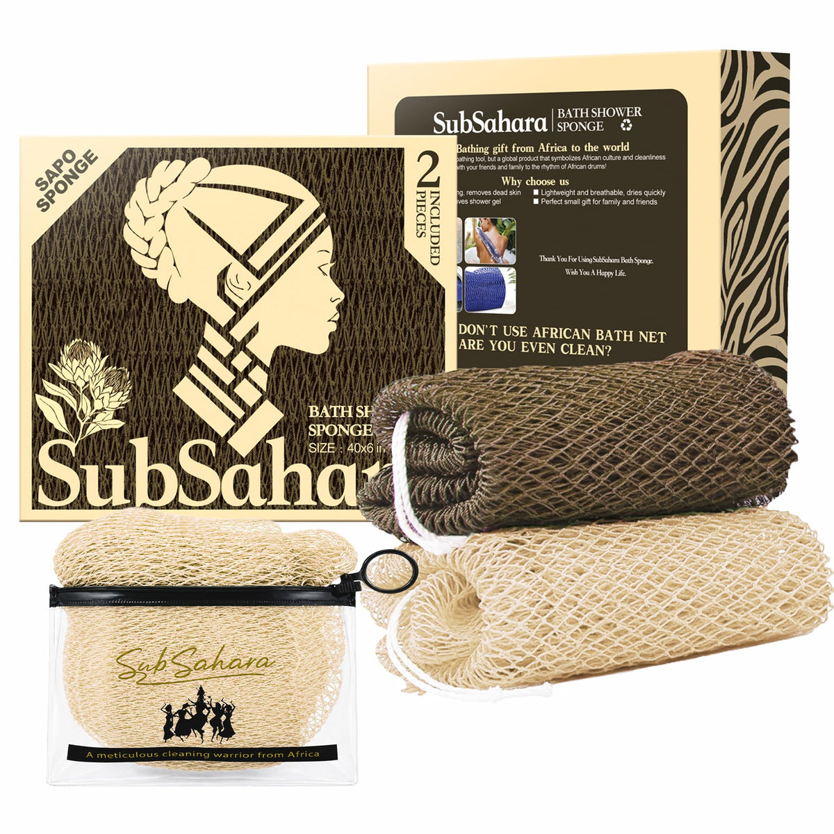 African Net Bath Scrubber