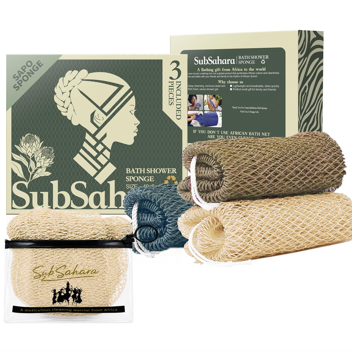 African Net Bath Scrubber