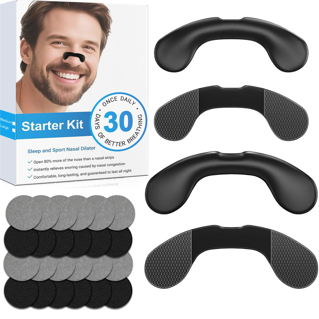 Reusable Nasal Strips for Breathing & Snoring, 30-Piece