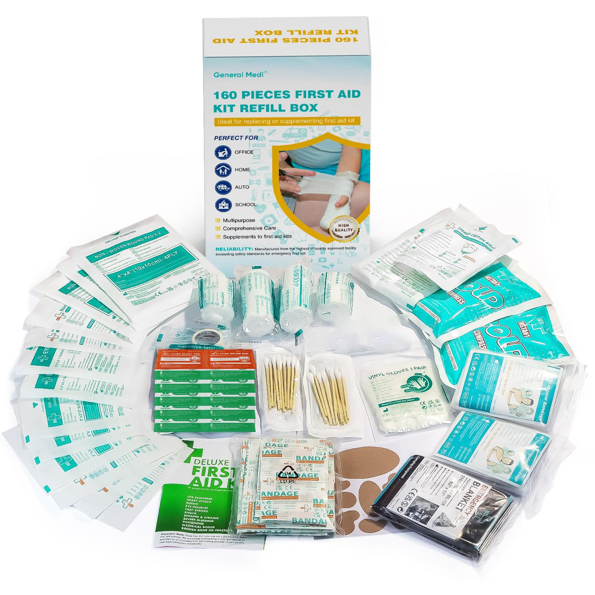 160-Piece First Aid Refill Kit